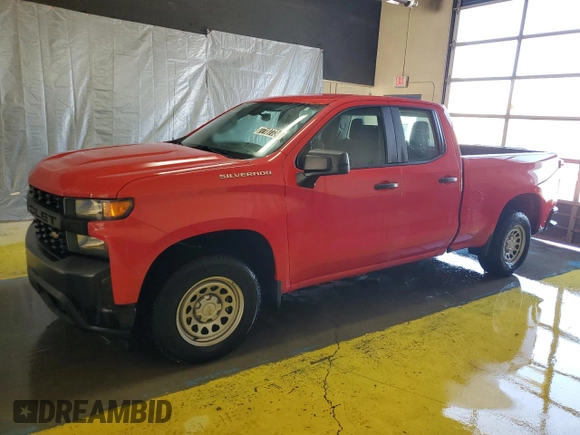 2020 Chevrolet Silverado 1500 Work Truck with VIN 1GCRWAEF1LZ180131, listed as a Copart auction lot 77187734 with 144,983 mi miles and Clean Title. Bid and sale history available at DreamBid. Image 1.
