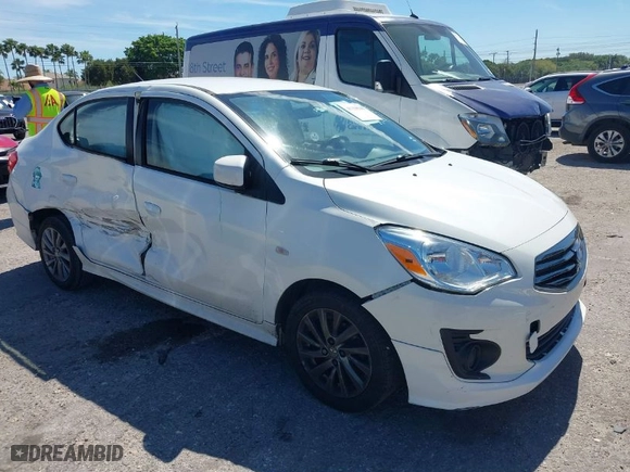 2019 Mitsubishi Mirage G4 ES with VIN ML32F3FJXKHF17826, listed as a IAAI auction lot 41750540 with 40,862 mi miles. Bid and sale history available at carsss.com. Image 1.