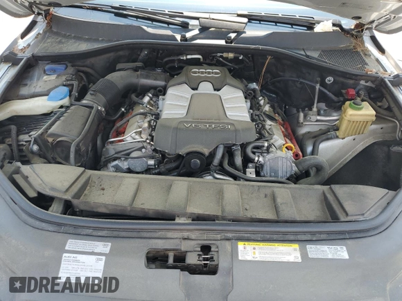 2014 Audi Q7 Premium Plus with VIN WA1LGAFE1ED007650, listed as a Copart auction lot 59182355 with 157,573 mi miles and Salvage title. Bid and sale history available at DreamBid. Image 12.