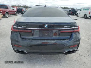 2020 BMW 7 Series 750i xDrive with VIN WBA7U2C0XLCD63029, listed as a Copart auction lot 45794975 with 0 mi miles and Salvage Title. Bid and sale history available at carsss.com. Image 6.