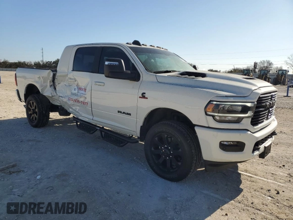 2024 Ram 2500 Laramie with VIN 3C6UR5NL0RG293017, listed as a Copart auction lot 85960304 with 7,347 mi miles and Salvage title. Bid and sale history available at DreamBid. Image 4.