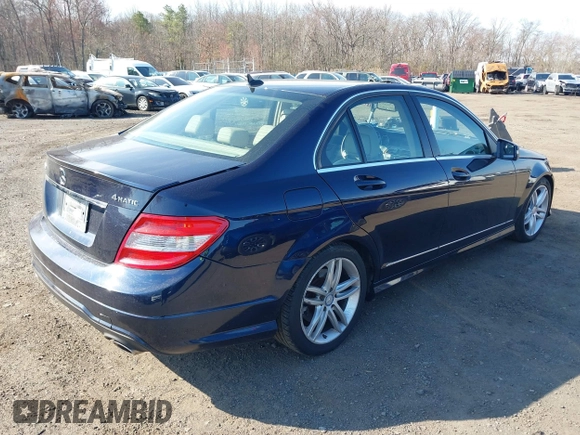 2013 Mercedes-Benz C 300 Sport with VIN WDDGF8AB7DR244523, listed as a IAAI auction lot 41894057 with 98,186 mi miles and . Bid and sale history available at DreamBid. Image 4.