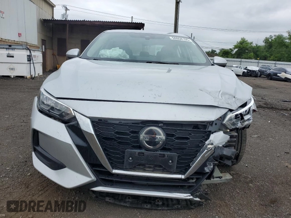 2021 Nissan Sentra SV with VIN 3N1AB8CV6MY288481, listed as a Copart auction lot 59958195 with 33,644 mi miles and Salvage title. Bid and sale history available at DreamBid. Image 5.