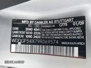 2009 Mercedes-Benz C 300 Sport z VIN WDDGF54X79R069574, wystawiony jako IAAI lot #42126822 z przebiegiem 59 659 mil mil oraz . Historia ofert i sprzedaży dostępna na DreamBid. Obrazek 9.
