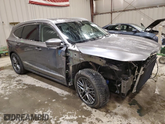 2023 Acura MDX Advance with VIN 5J8YE1H80PL038519, listed as a Copart auction lot 42136045 with 18,003 mi miles and Salvage title. Bid and sale history available at DreamBid. Image 4.