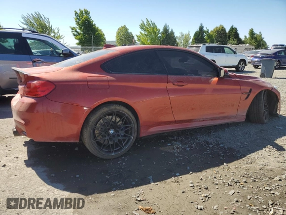 2017 BMW M4 with VIN WBS3R9C5XHK709123, listed as a Copart auction lot 61300524 with 78,129 mi miles and Salvage Title. Bid and sale history available at carsss.com. Image 3.