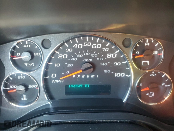2014 Chevrolet Express Cargo Van with VIN 1GCWGFCB2E1114900, listed as a Copart auction lot 46157065 with 143,434 mi miles and Clean Title. Bid and sale history available at carsss.com. Image 9.