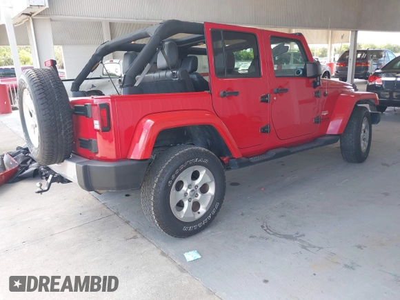 2014 Jeep Wrangler Unlimited Sahara z VIN 1C4BJWEGXEL179054, wystawiony jako IAAI lot #42151597 z przebiegiem 151 810 mil mil oraz . Historia ofert i sprzedaży dostępna na DreamBid. Obrazek 4.