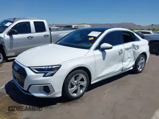 2023 Audi A3 Premium with VIN WAUAUDGY9PA128136, listed as a IAAI auction lot 42229138 with 24,147 mi miles and . Bid and sale history available at DreamBid. Image 2.