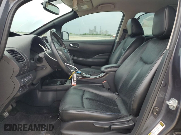 2013 Nissan LEAF S with VIN 1N4AZ0CP1DC421738, listed as a Copart auction lot 55237555 with 60,851 mi miles and Salvage title. Bid and sale history available at DreamBid. Image 7.