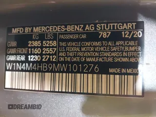 2021 Mercedes-Benz GLB 250 z VIN W1N4M4HB9MW101276, wystawiony jako IAAI lot #41010447 z przebiegiem 66 897 mil mil oraz . Historia ofert i sprzedaży dostępna na DreamBid. Obrazek 9.
