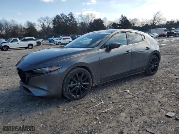 2019 Mazda Mazda3 Hatchback w/Premium Pkg with VIN JM1BPANM4K1145514, listed as a Copart auction lot 45699435 with 77,710 mi miles and Salvage Title. Bid and sale history available at carsss.com. Image 1.