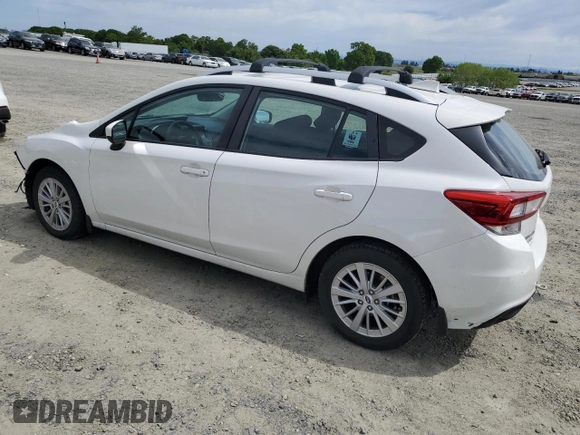 2017 Subaru Impreza Premium with VIN 4S3GTAB6XH3725774, listed as a Copart auction lot 52583855 with 45,258 mi miles and Salvage title. Bid and sale history available at DreamBid. Image 2.