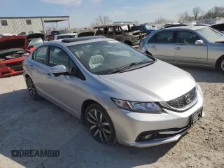 2015 Honda Civic Sedan EX-L with VIN 19XFB2F92FE067883, listed as a Copart auction lot 51051795 with 51,890 mi miles and Salvage Title. Bid and sale history available at carsss.com. Image 4.