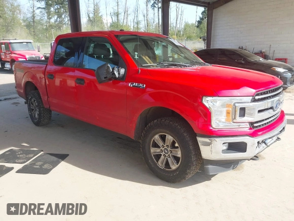 2018 Ford F-150 XL with VIN 1FTEW1EBXJKE16406, listed as a IAAI auction lot 42127221 with 97,408 mi miles. Bid and sale history available at carsss.com. Image 1.