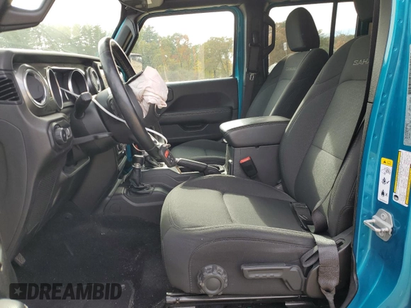 2020 Jeep Wrangler Unlimited Sahara with VIN 1C4HJXEN5LW107415, listed as a Copart auction lot 76152244 with 117,840 mi miles and Salvage title. Bid and sale history available at DreamBid. Image 7.