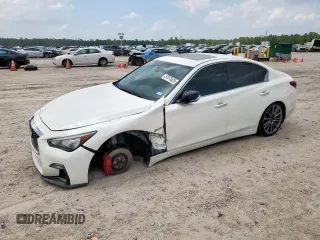 2018 Infiniti Q50 Red Sport 400 с VIN JN1FV7AP4JM460467, выставлен на аукционе Copart как лот 57075525 с пробегом 182 405 миль миль и Списание • Salvage title. История ставок и продаж доступна на DreamBid. Изображение 1.