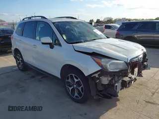 2015 Subaru Forester 2.0XT Premium with VIN JF2SJGDCXFH442489, listed as a IAAI auction lot 41117128 with 109,930 mi miles. Bid and sale history available at carsss.com. Image 1.