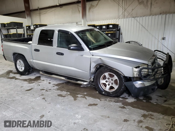 2005 Dodge Dakota SLT with VIN 1D7HE48K75S326347, listed as a Copart auction lot 80089704 with 226,165 mi miles and Salvage Title. Bid and sale history available at DreamBid. Image 4.