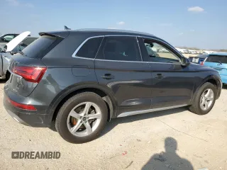 2021 Audi Q5 with VIN WA1AABFY1M2107377, listed as a Copart auction lot 44348435 with 86,408 mi miles and Salvage title. Bid and sale history available at DreamBid. Image 3.