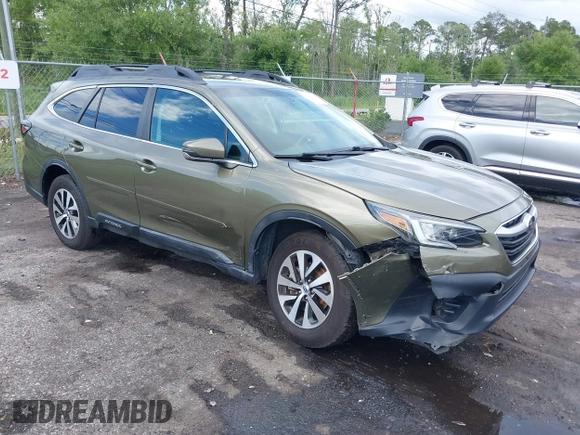 2021 Subaru Outback Premium with VIN 4S4BTADC7M3182130, listed as a IAAI auction lot 42254346 with 57,482 mi miles and . Bid and sale history available at DreamBid. Image 1.