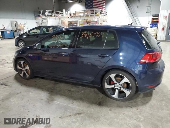 2017 Volkswagen Golf GTI S with VIN 3VW5T7AU9HM001239, listed as a Copart auction lot 39484904 with 84,472 mi miles and Salvage Title. Bid and sale history available at carsss.com. Image 2.