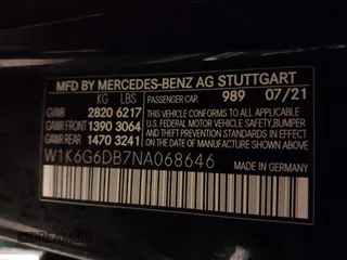 2022 Mercedes-Benz S-Class S 500 with VIN W1K6G6DB7NA068646, listed as a IAAI auction lot 41534167 with 17,931 mi miles. Bid and sale history available at carsss.com. Image 9.