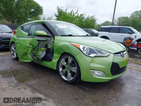 2012 Hyundai Veloster w/Gray Int with VIN KMHTC6AD6CU082432, listed as a IAAI auction lot 42121082 with 153,487 mi miles and . Bid and sale history available at DreamBid. Image 1.