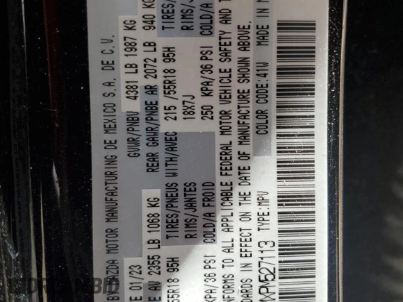 2023 Mazda CX-30 S Premium with VIN 3MVDMBDMXPM527113, listed as a Copart auction lot 57169165 with 49,040 mi miles and Salvage title. Bid and sale history available at DreamBid. Image 12.