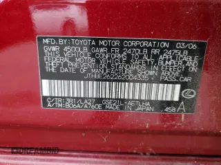 2006 Lexus IS 350 с VIN JTHBE262262004335, выставлен на аукционе Copart как лот 62864025 с пробегом 122 633 миль миль и Чистый • Clean title. История ставок и продаж доступна на DreamBid. Изображение 12.