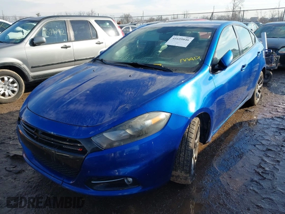 2013 Dodge Dart Rallye with VIN 1C3CDFBH8DD320385, listed as a IAAI auction lot 41659846 with 152,169 mi miles. Bid and sale history available at carsss.com. Image 2.