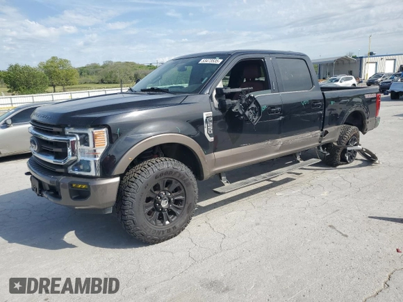 2022 Ford Super Duty F-250 SRW XL with VIN 1FT7W2BNXNEC61406, listed as a Copart auction lot 53473535 with 54,941 mi miles and Salvage Title. Bid and sale history available at carsss.com. Image 1.