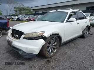 2004 Infiniti FX35 with VIN JNRAS08U54X105281, listed as a IAAI auction lot 41785353 with 121,231 mi miles. Bid and sale history available at carsss.com. Image 2.