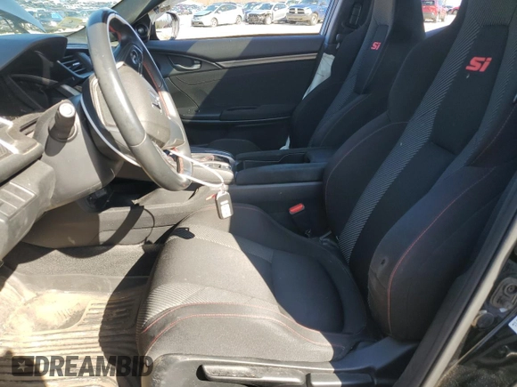 2018 Honda Civic Si with VIN 2HGFC1E50JH705875, listed as a Copart auction lot 49696525 with 105,061 mi miles and Salvage Title. Bid and sale history available at DreamBid. Image 7.