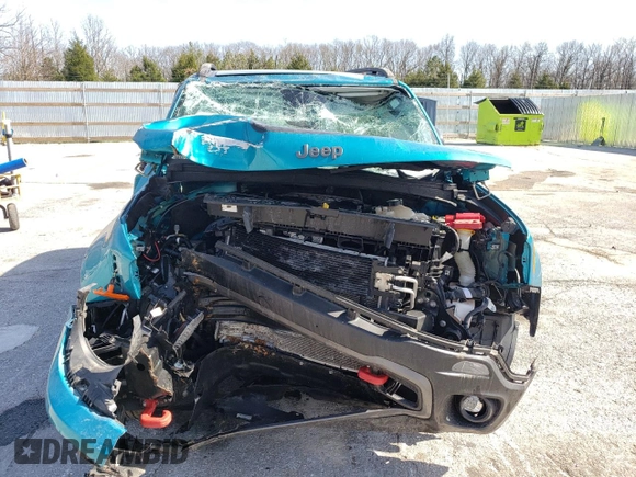 2020 Jeep Renegade Trailhawk z VIN ZACNJBC11LPL33970, wystawiony jako Copart lot #52696575 z przebiegiem 79 633 mil mil oraz Szkoda całkowita • Salvage title. Historia ofert i sprzedaży dostępna na DreamBid. Obrazek 5.