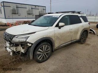 2022 Nissan Pathfinder Platinum with VIN 5N1DR3DK8NC268591, listed as a Copart auction lot 48897585 with 80,851 mi miles and Salvage Title. Bid and sale history available at carsss.com. Image 1.
