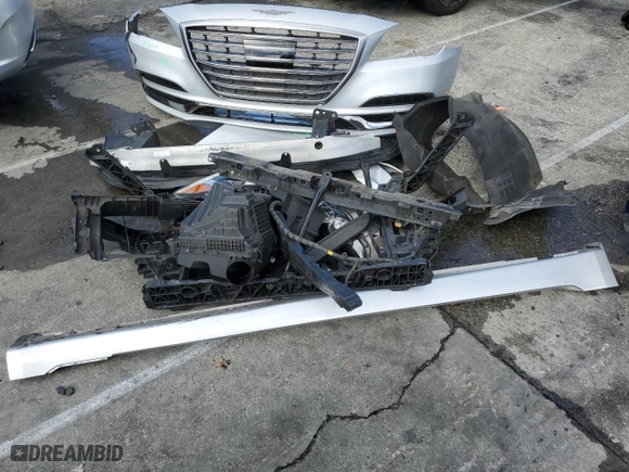 2018 Genesis G80 3.8L with VIN KMHGN4JEXJU227073, listed as a Copart auction lot 45514385 with 64,691 mi miles and Salvage Title. Bid and sale history available at carsss.com. Image 14.