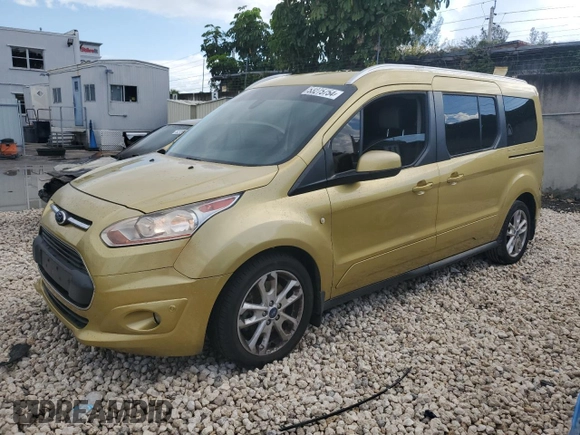 2015 Ford Transit Connect Wagon Titanium with VIN NM0GE9G73F1195437, listed as a Copart auction lot 53275754 with 62,196 mi miles and Salvage Title. Bid and sale history available at carsss.com. Image 1.