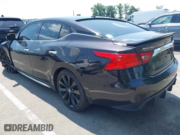 2016 Nissan Maxima SL with VIN 1N4AA6AP5GC393122, listed as a IAAI auction lot 42523884 with 116,659 mi miles and . Bid and sale history available at DreamBid. Image 3.