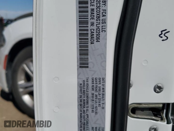 2020 Dodge Charger SXT z VIN 2C3CDXBG7LH229364, wystawiony jako Copart lot #52791685 z przebiegiem 73 941 mil mil oraz Szkoda całkowita • Salvage title. Historia ofert i sprzedaży dostępna na DreamBid. Obrazek 14.