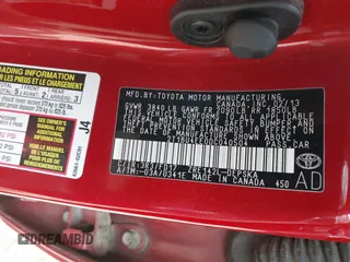 2013 Toyota Corolla L with VIN 2T1BU4EE0DC040504, listed as a IAAI auction lot 42142702 with 102,459 mi miles. Bid and sale history available at carsss.com. Image 9.