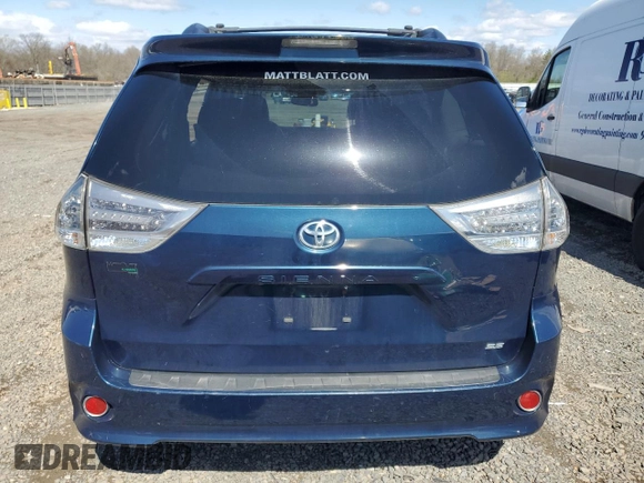 2012 Toyota Sienna SE with VIN 5TDXK3DC7CS251937, listed as a Copart auction lot 52339205 with 219,797 mi miles and Salvage Title. Bid and sale history available at carsss.com. Image 6.