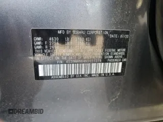 2022 Subaru Legacy Limited z VIN 4S3BWAN64N3027279, wystawiony jako Copart lot #48923135 z przebiegiem 51 891 mil mil oraz Szkoda całkowita • Salvage title. Historia ofert i sprzedaży dostępna na DreamBid. Obrazek 13.