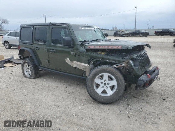 2021 Jeep Wrangler Unlimited Rubicon with VIN 1C4JJXFM0MW520948, listed as a Copart auction lot 88413745 with 72,174 mi miles and Salvage Title. Bid and sale history available at carsss.com. Image 4.