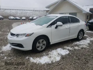 2015 Honda Civic Sedan LX with VIN 19XFB2F56FE263340, listed as a Copart auction lot 50523355 with 134,973 mi miles and Salvage Title. Bid and sale history available at carsss.com. Image 1.