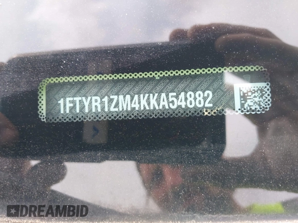 2019 Ford Transit with VIN 1FTYR1ZM4KKA54882, listed as a IAAI auction lot 41878785 with 134,023 mi miles and . Bid and sale history available at DreamBid. Image 9.