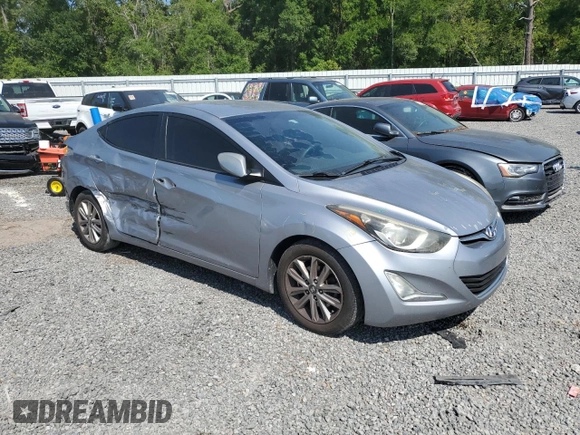 2015 Hyundai Elantra SE with VIN 5NPDH4AE7FH608119, listed as a Copart auction lot 53998385 with 112,499 mi miles and Salvage Title. Bid and sale history available at DreamBid. Image 4.