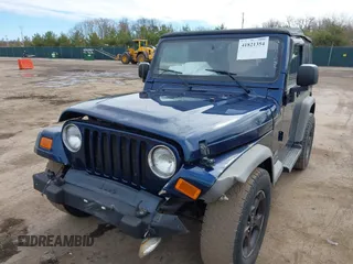 2005 Jeep Wrangler Sport with VIN 1J4FA49S05P384308, listed as a IAAI auction lot 41821354 with 106,394 mi miles. Bid and sale history available at carsss.com. Image 17.