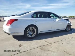 2019 Genesis G90 5.0L Ultimate with VIN KMHG54JH0KU050836, listed as a Copart auction lot 80133504 with 72,720 mi miles and Salvage Title. Bid and sale history available at carsss.com. Image 3.