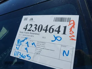 2017 Mercedes-Benz GLE 350 with VIN 4JGDA5HB8HA822516, listed as a IAAI auction lot 42304641 with 111,365 mi miles and . Bid and sale history available at DreamBid. Image 17.